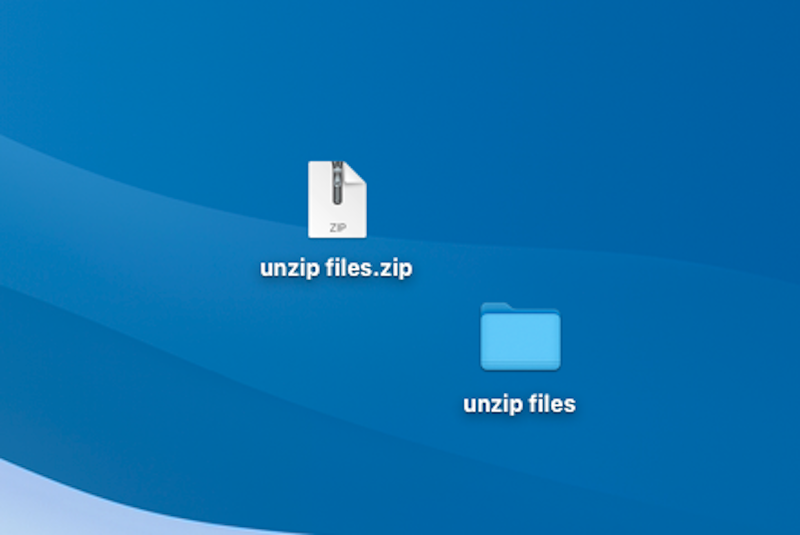 unzip a zip file for mac